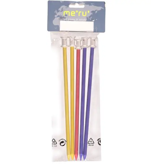 Set 5 Alu Trekking Tent Peg 7,5 mm - Picchetti Mixed Colors