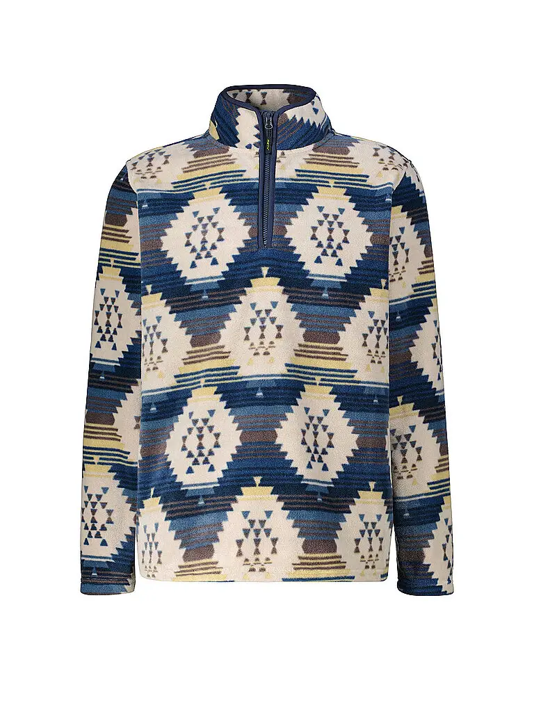 Zipshirt funzionale da uomo Tomar Print beige | L