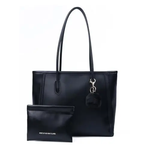 Mervokl Borse Tote a Mano da Donna Grande,PU pelle,da Spalla,Impermeabile Nero,Adatto per