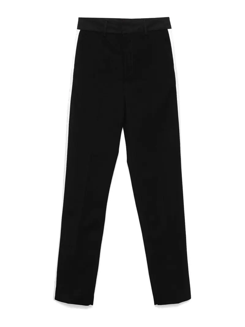 Pantaloni intrecciati da twill Nero