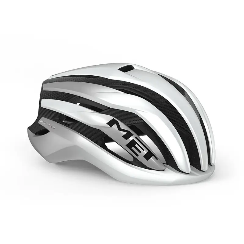 Casco Bici Trenta 3K Carbon Mips Bianco Argento Metallizzato Opaco Uomo S