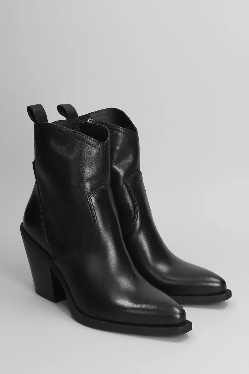 Tronchetti texani in pelle nera miniatura 2