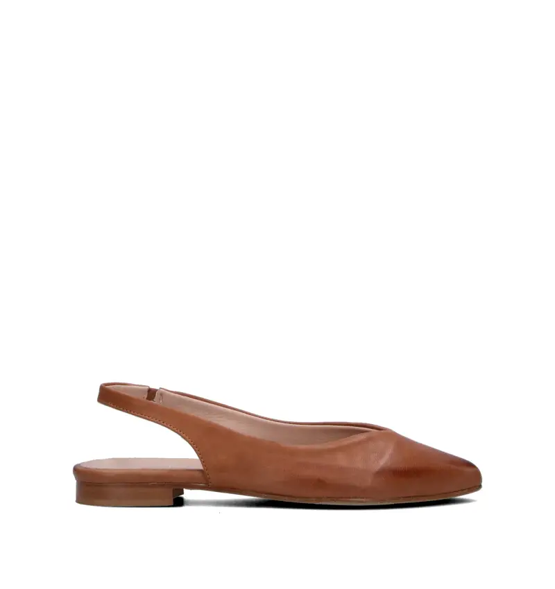 Slingback donna cuoio in pelle Vario