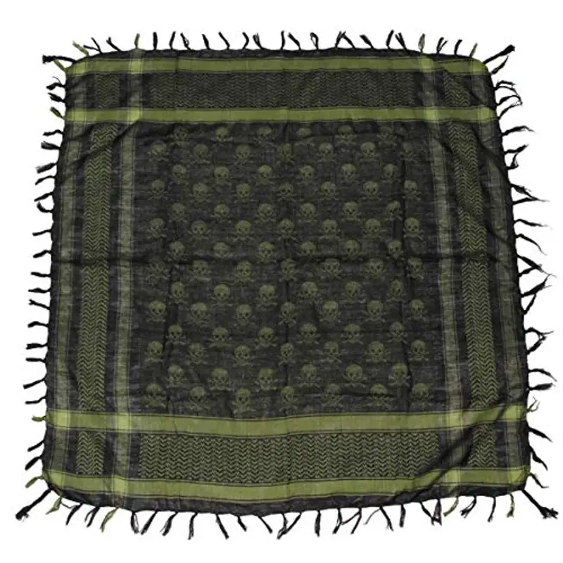 MFH Plo-tücher-16513b Panni, Oliva/Nero con Teschi, XXL Uomo miniatura 2