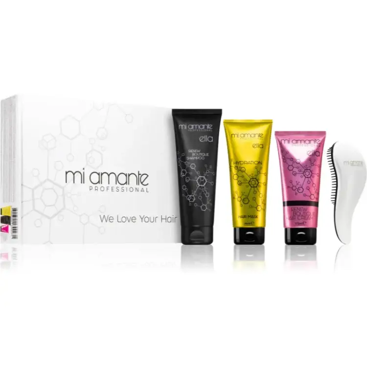 Glamour Keratin Set confezione regalo per capelli brillanti e morbidi 4 pezzi