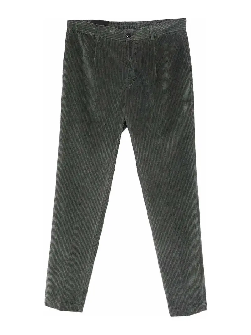 Grey Corduroy Trousers Grigio