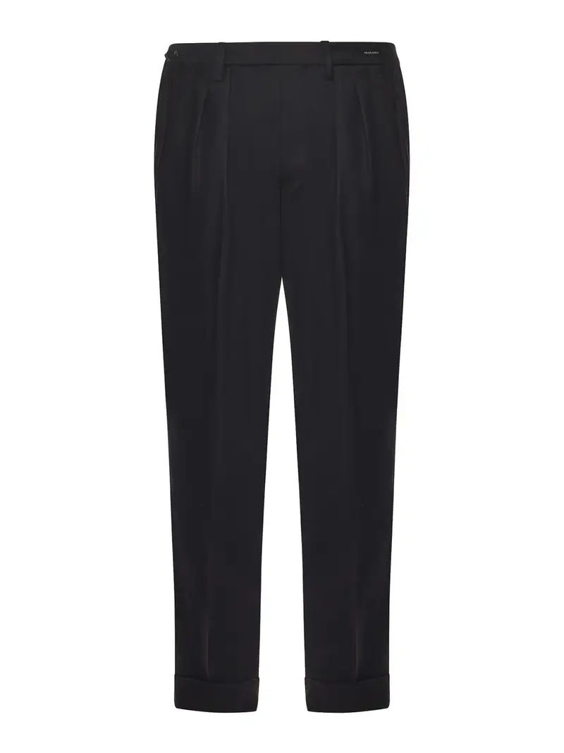 Pantaloni a pieghe Tk America Nero