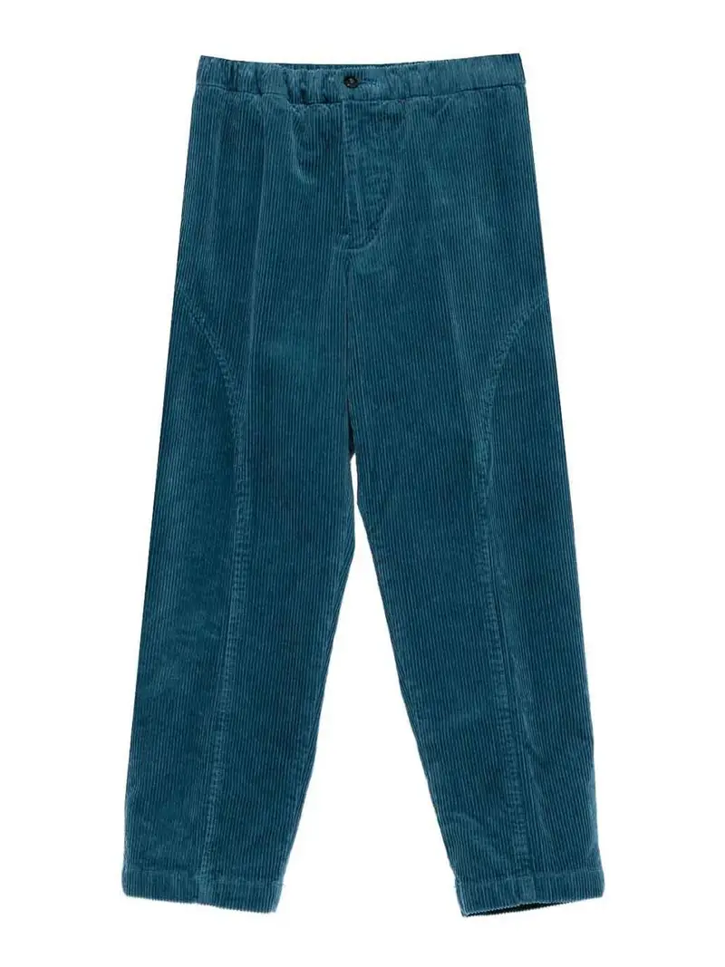 Pantaloni In Velluto A Coste Verde