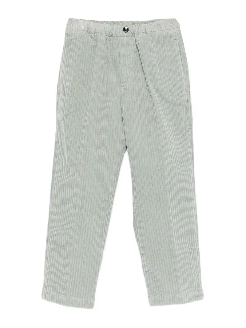 Pantaloni In Velluto A Coste Verde