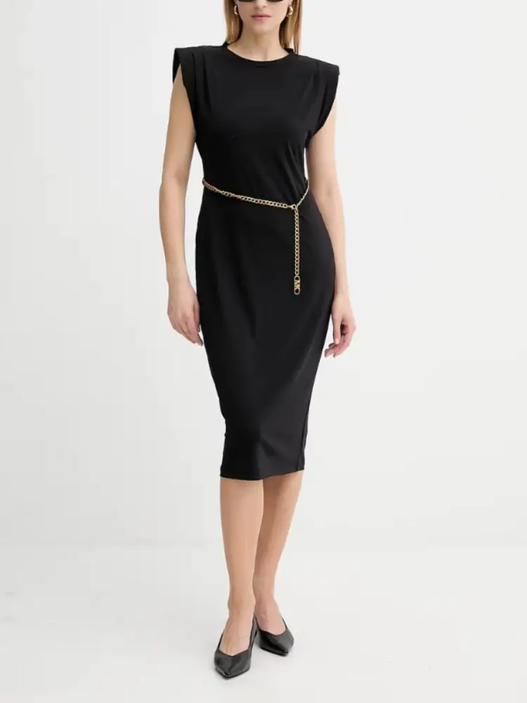 abito con spalline imbottite nero