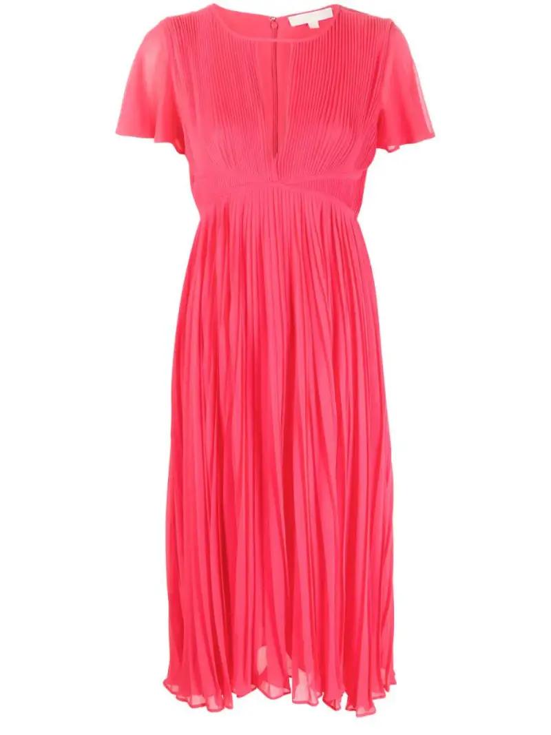 Abito corallo in chiffon