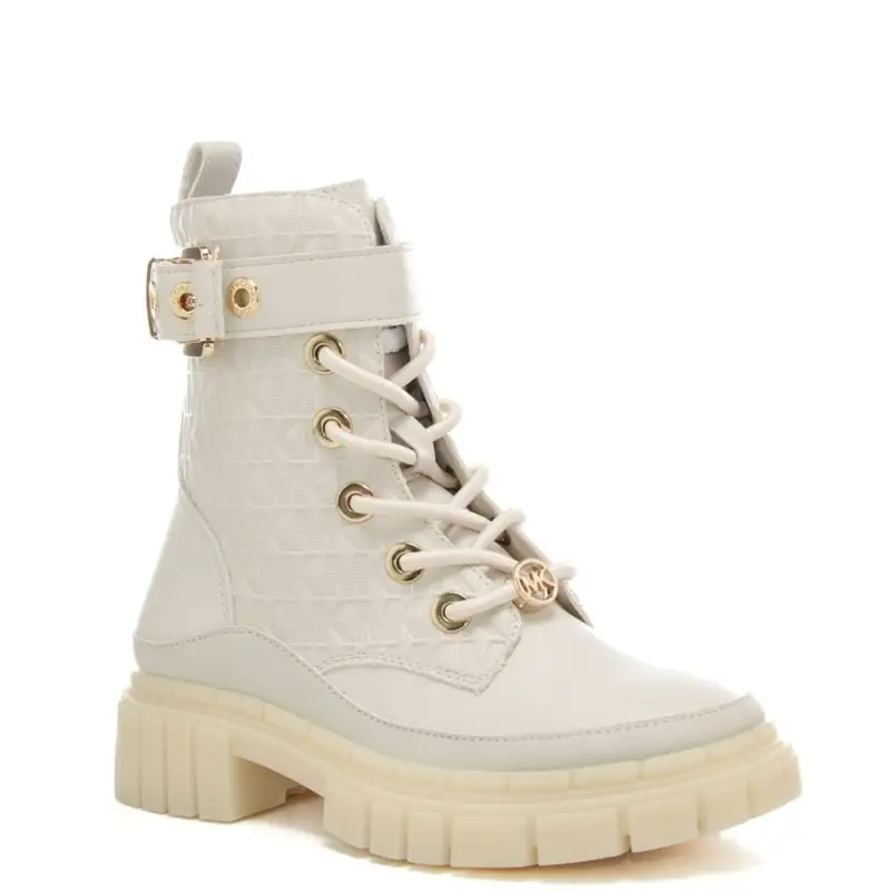 anfibi da bambina blake colby con pattern logo monogram vaniglia miniatura 2