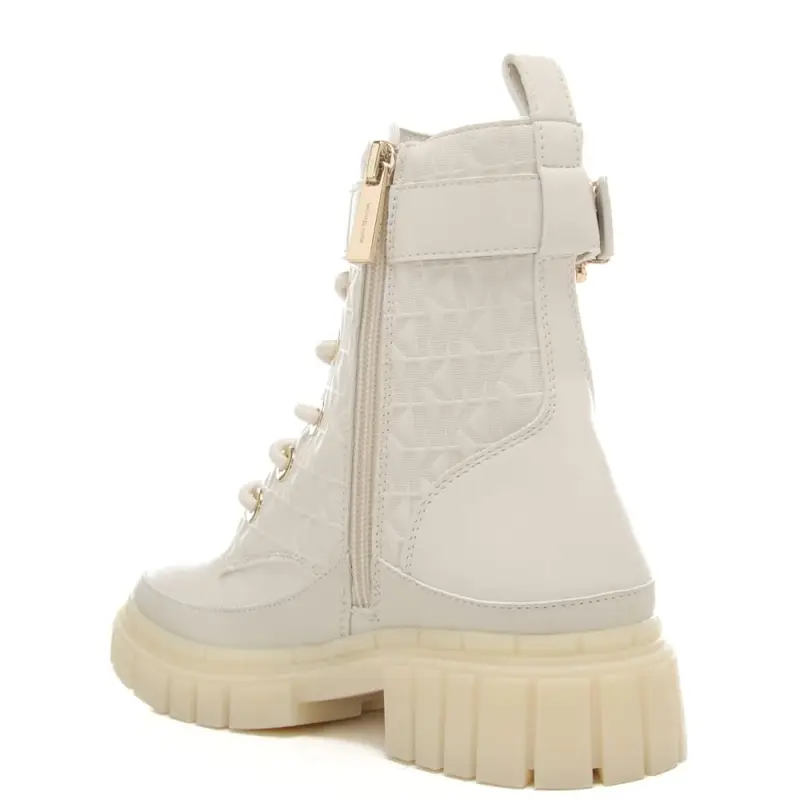 anfibi da bambina blake colby con pattern logo monogram vaniglia miniatura 3