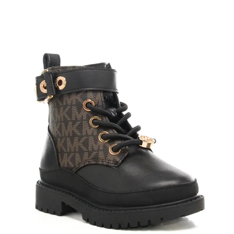 anfibi da bambina madeline colby on pattern logo monogram neri miniatura 2