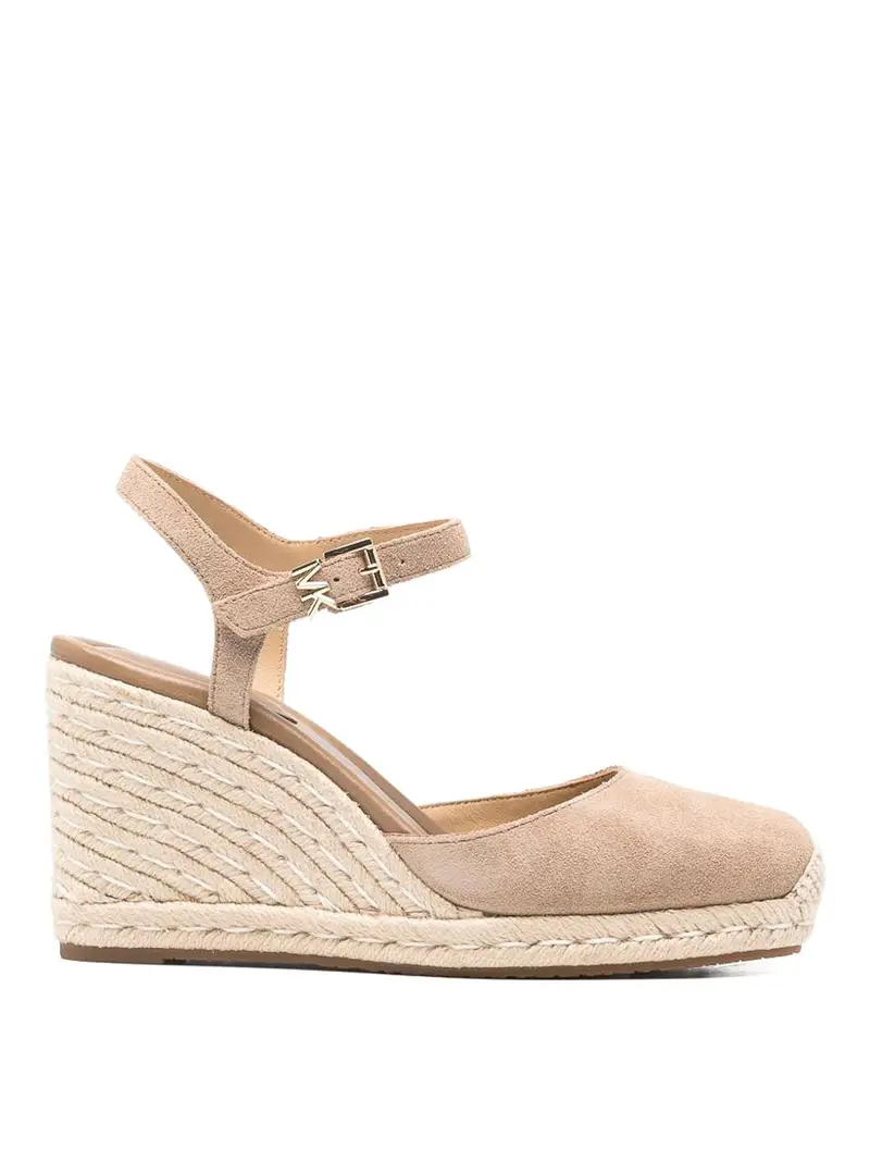 Beige Rope Wedge Marrone