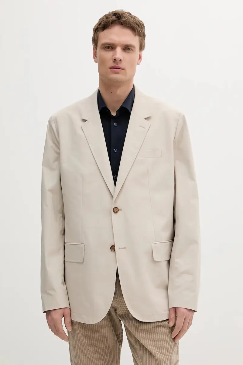 blazer in cotone colore beige CS5100THC2