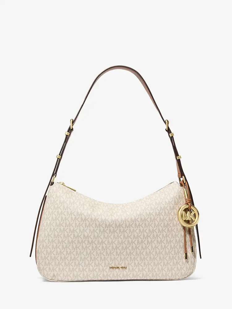 borsa a spalla nolita media con logo all over