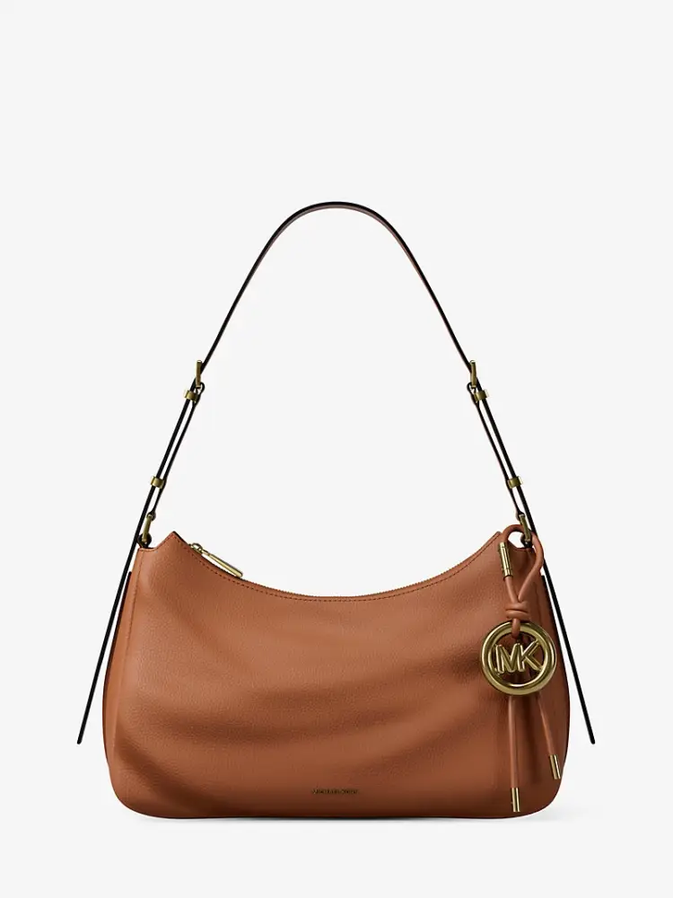 borsa a spalla nolita media in pelle martellata cammello