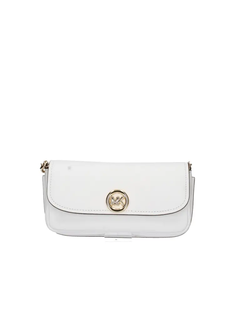 borsa a tracolla nolita piccola in pelle martellata bianca