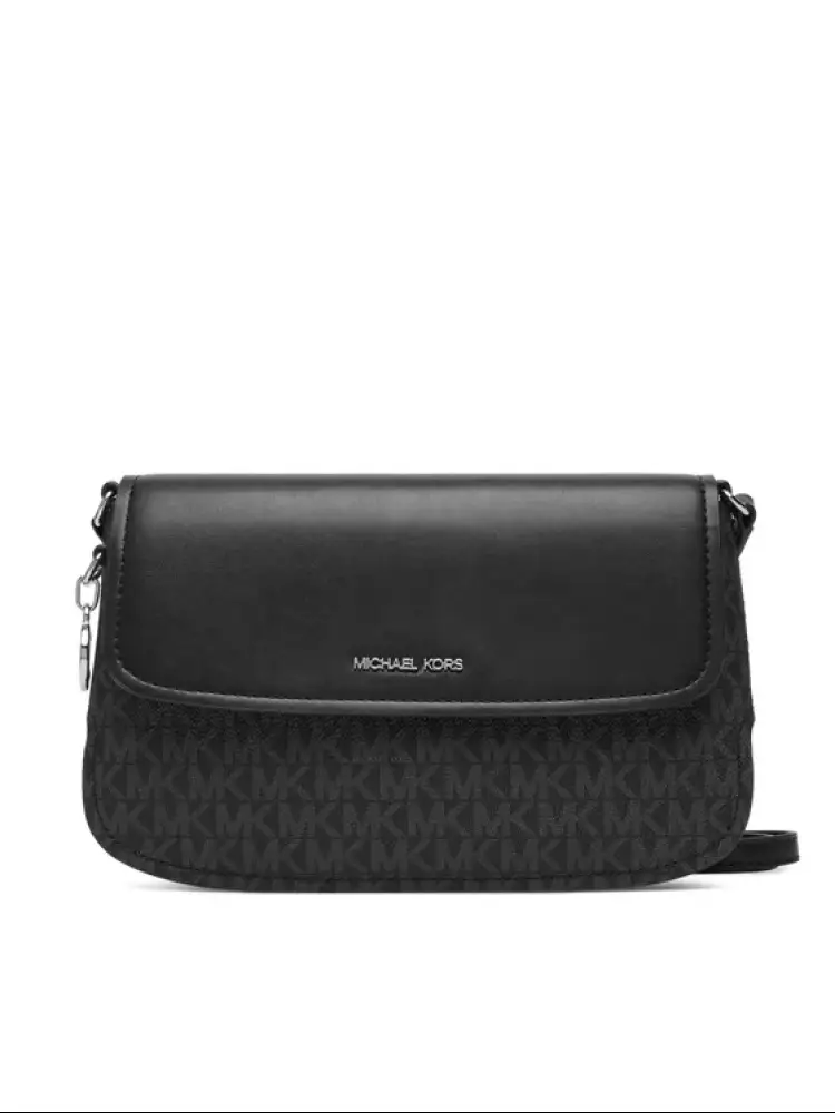 borsa alice in ecopelle nero con logo