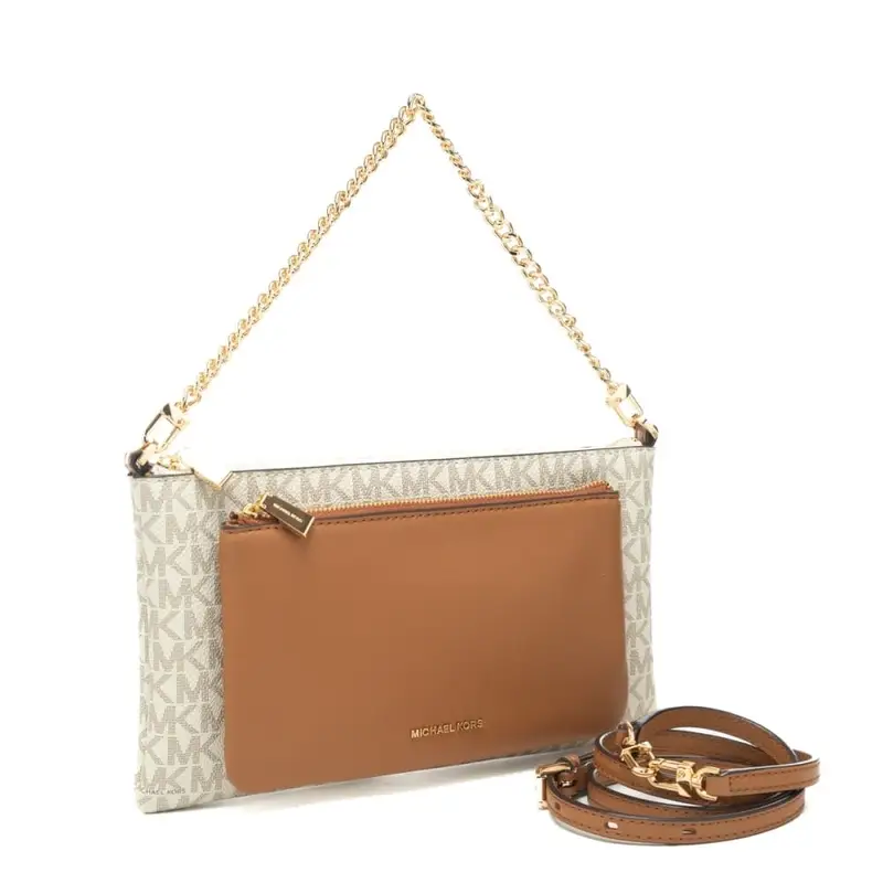 borsa da donna flat con stampa pattern logo monogram vaniglia acorn miniatura 2