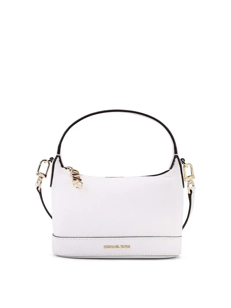 Borsa in pelle Wythe con logo frontale Bianco