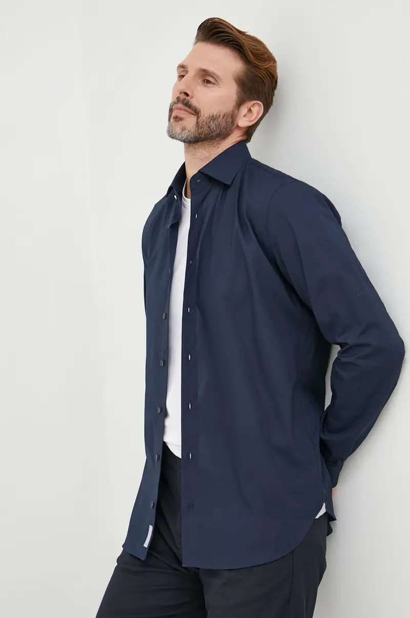 camicia Blu navy miniatura 3