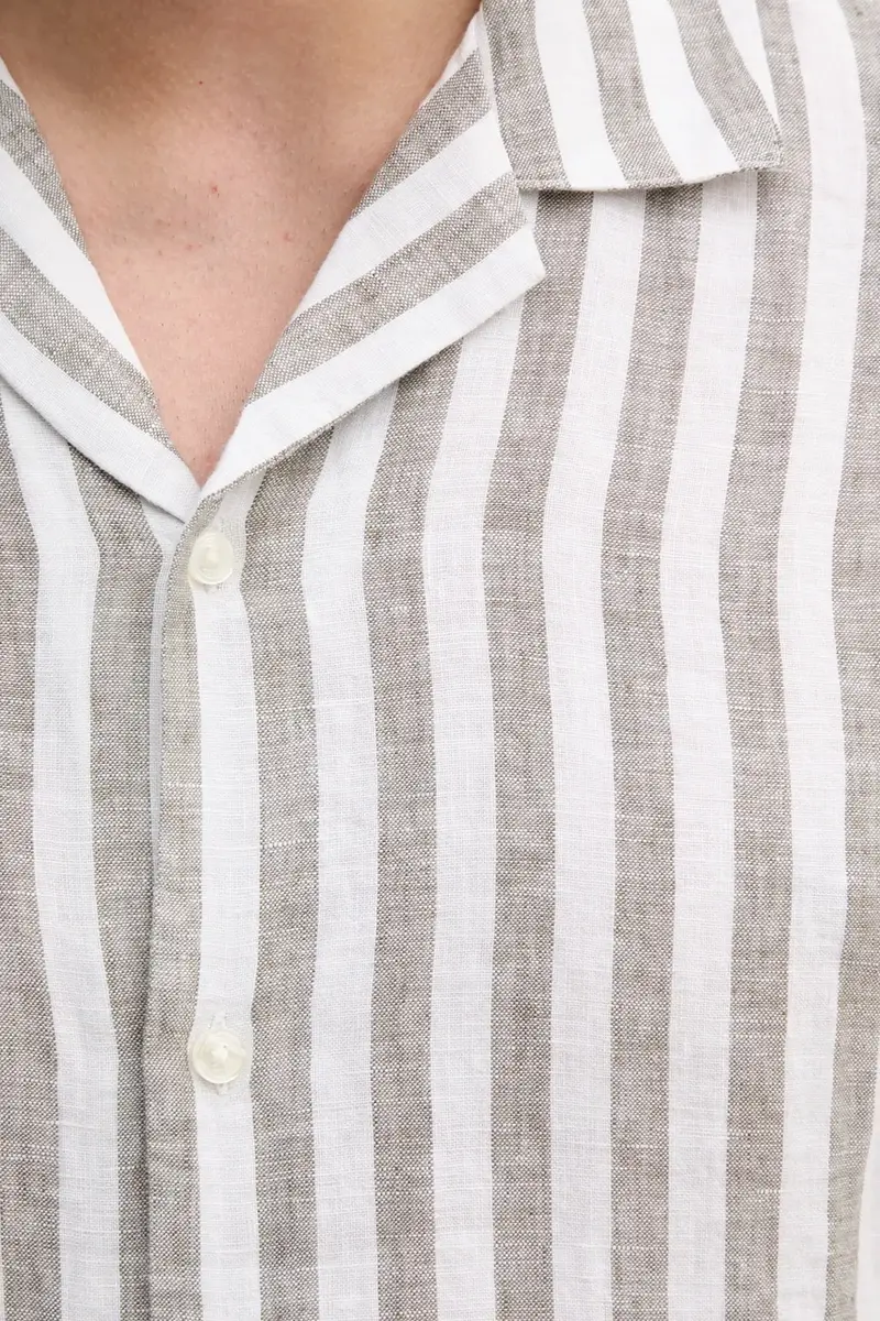 camicia di lino uomo colore bianco CS5405QHJ0 miniatura 5