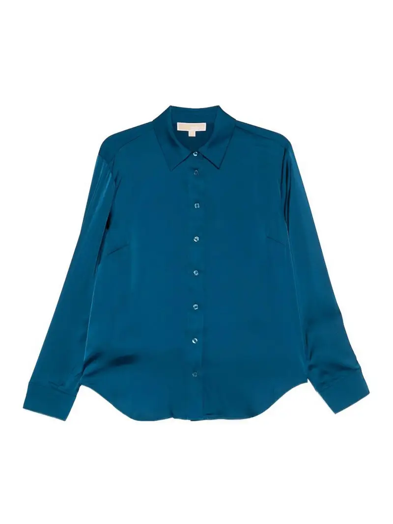 Camicia elegante blu abbottonata