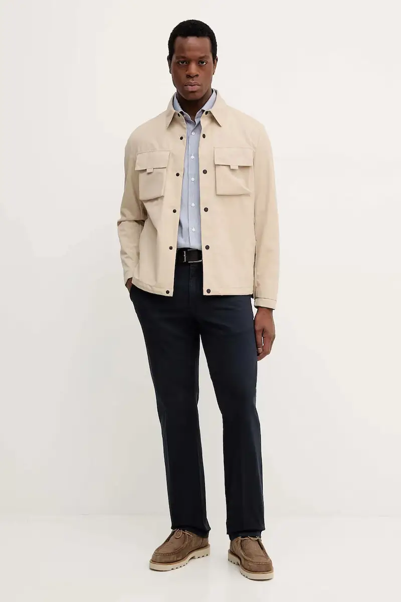 camicia in cotone uomo colore blu MK0DS01293 miniatura 2