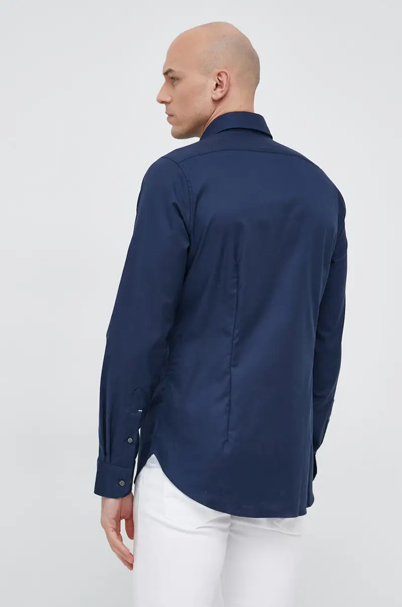 camicia uomo Blu navy miniatura 4