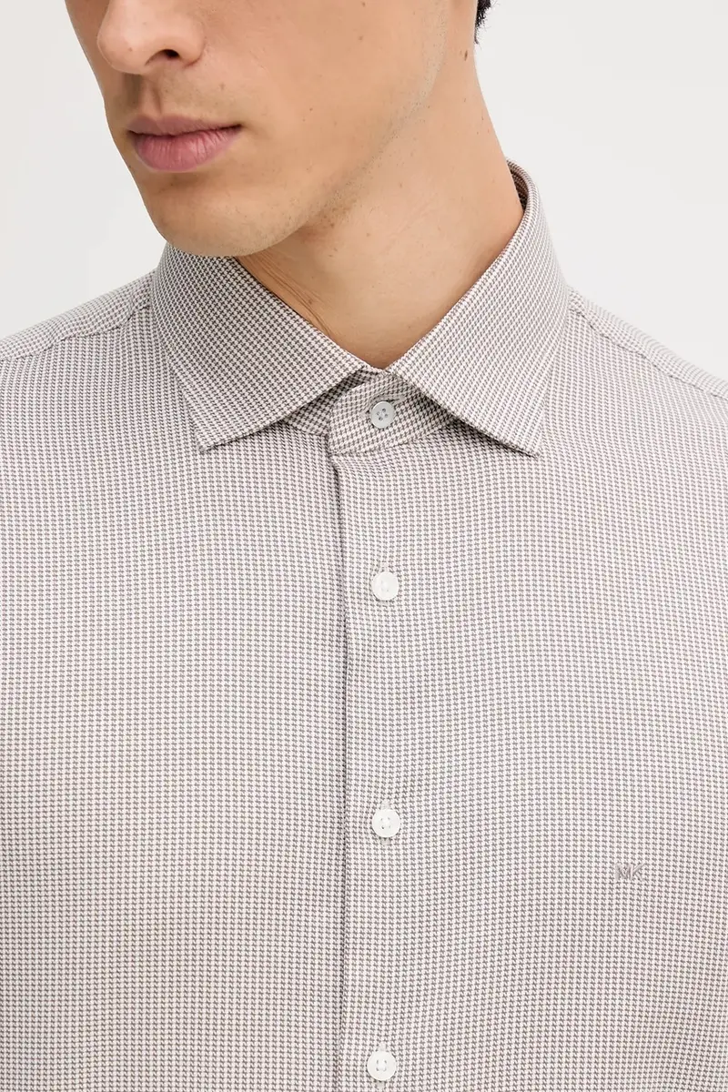 camicia uomo colore beige MK0DS01596 miniatura 5