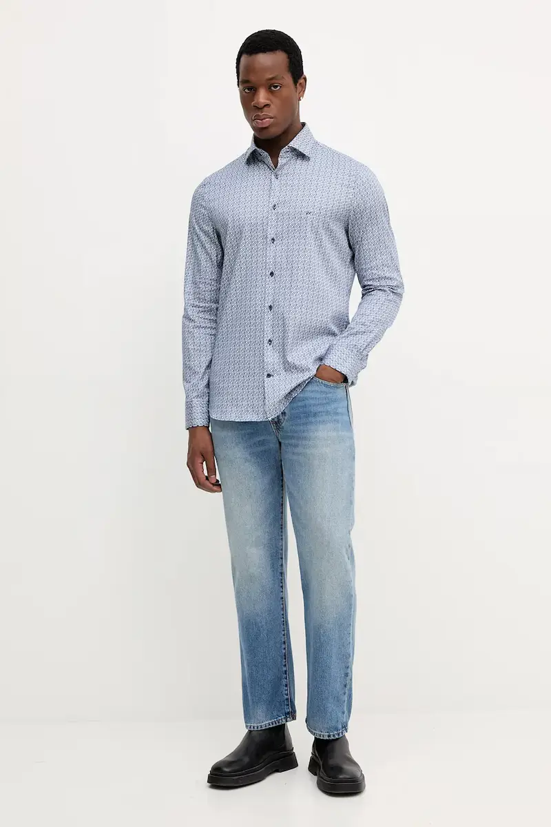 camicia uomo colore blu navy MK0DS01622 miniatura 2