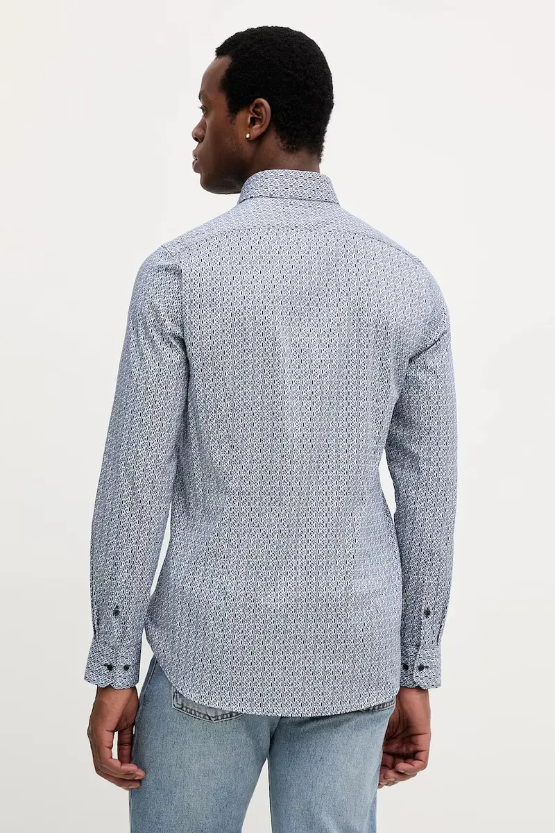 camicia uomo colore blu navy MK0DS01622 miniatura 3