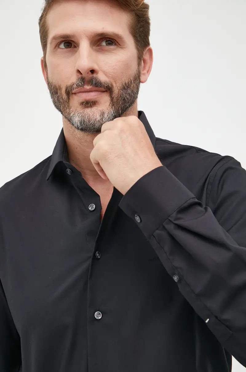 camicia uomo Nero miniatura 5