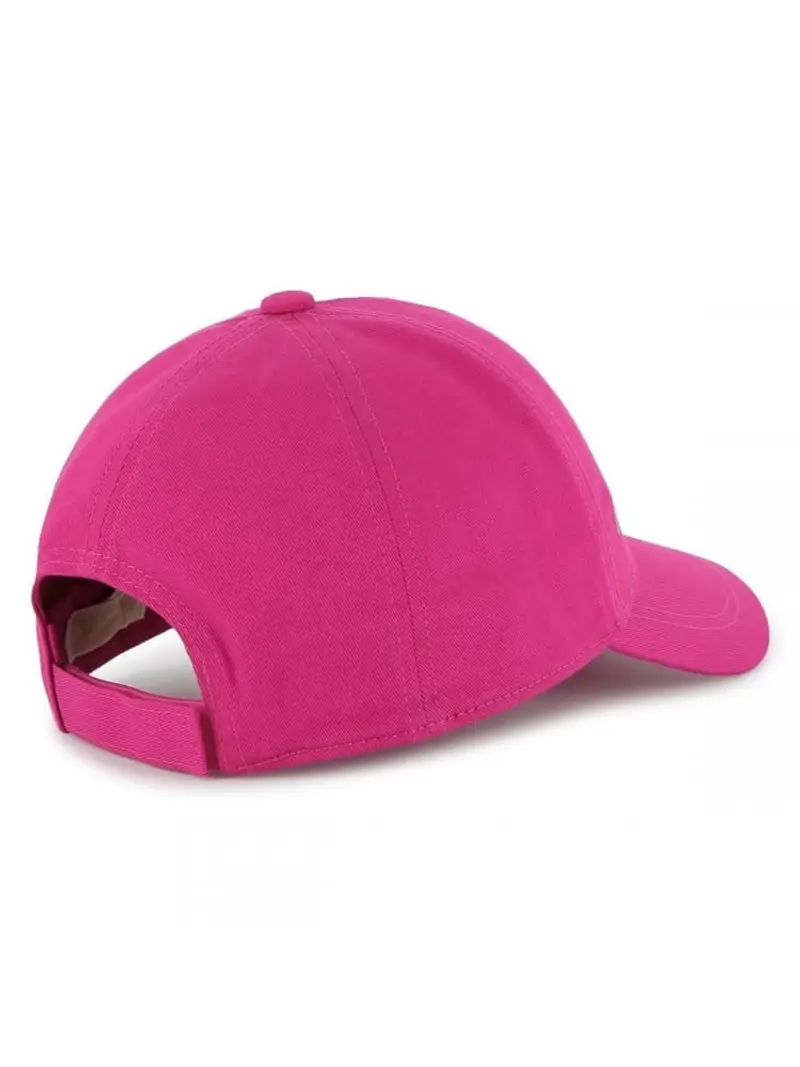 Michael Kors cappello fucsia bambina in cotone logo in lamina lettering miniatura 2