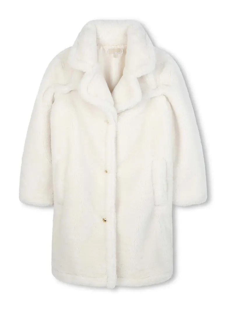 Cappotto In Pelliccia Sintetica Beige