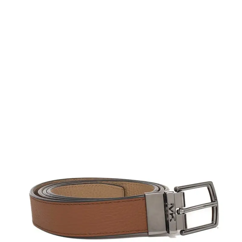 Michael Kors cintura da uomo reversibile in vera pelle marrone luggage miniatura 2