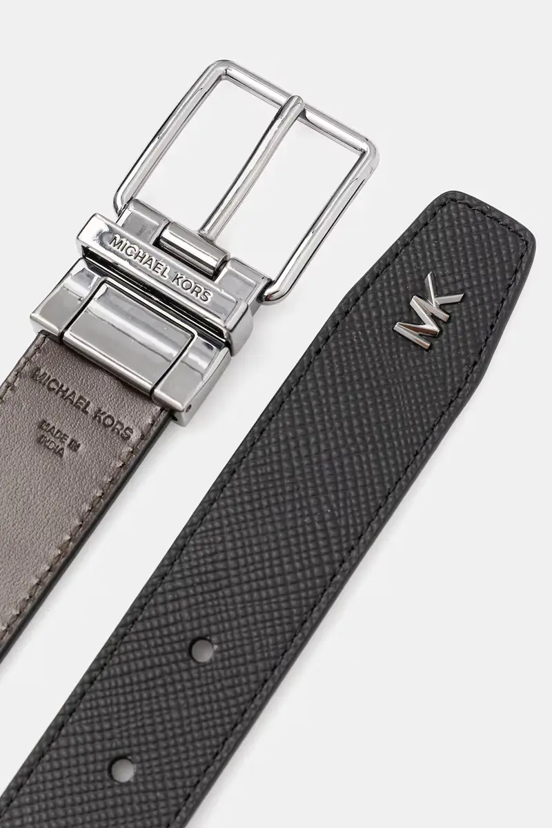 cintura in pelle bilaterale uomo colore nero 39F5LBLY0L miniatura 3