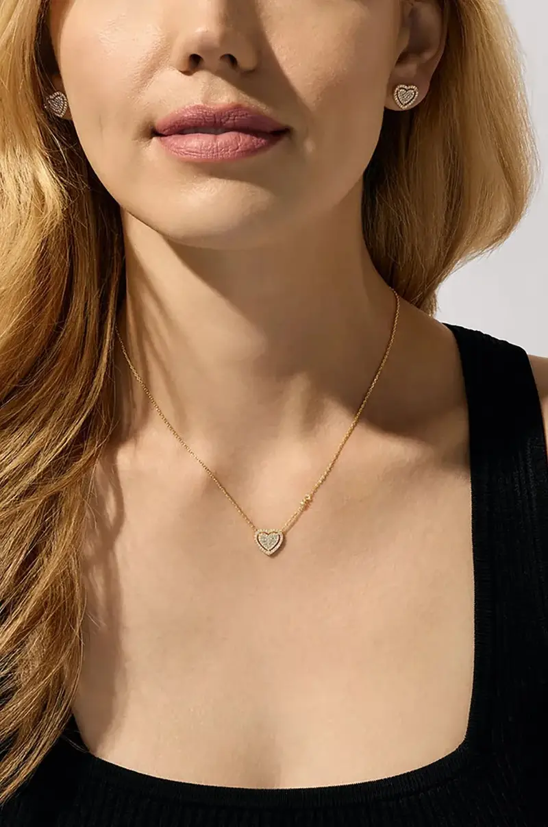 collana e orecchini in argento placati in oro MKC1756CZSET miniatura 4