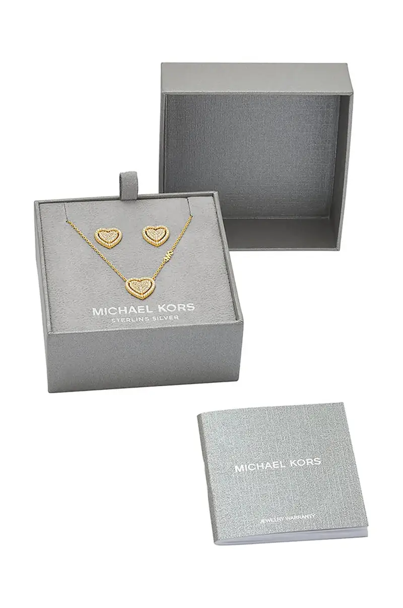 collana e orecchini in argento placati in oro MKC1756CZSET miniatura 5