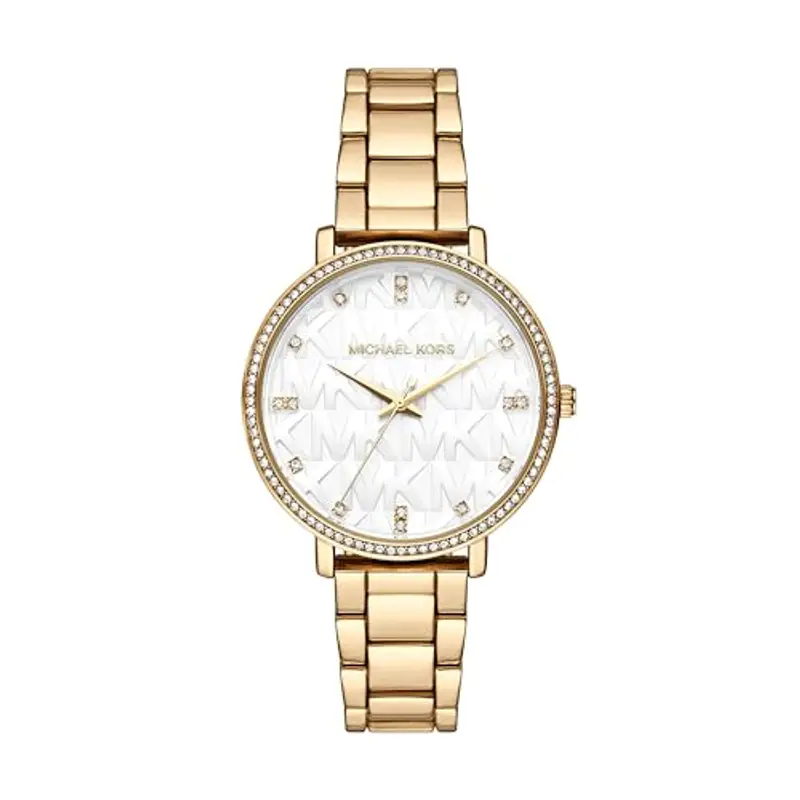 Michael Kors - Collezione PYPER, colore oro, orologio in acciaio legato da donna MK4666