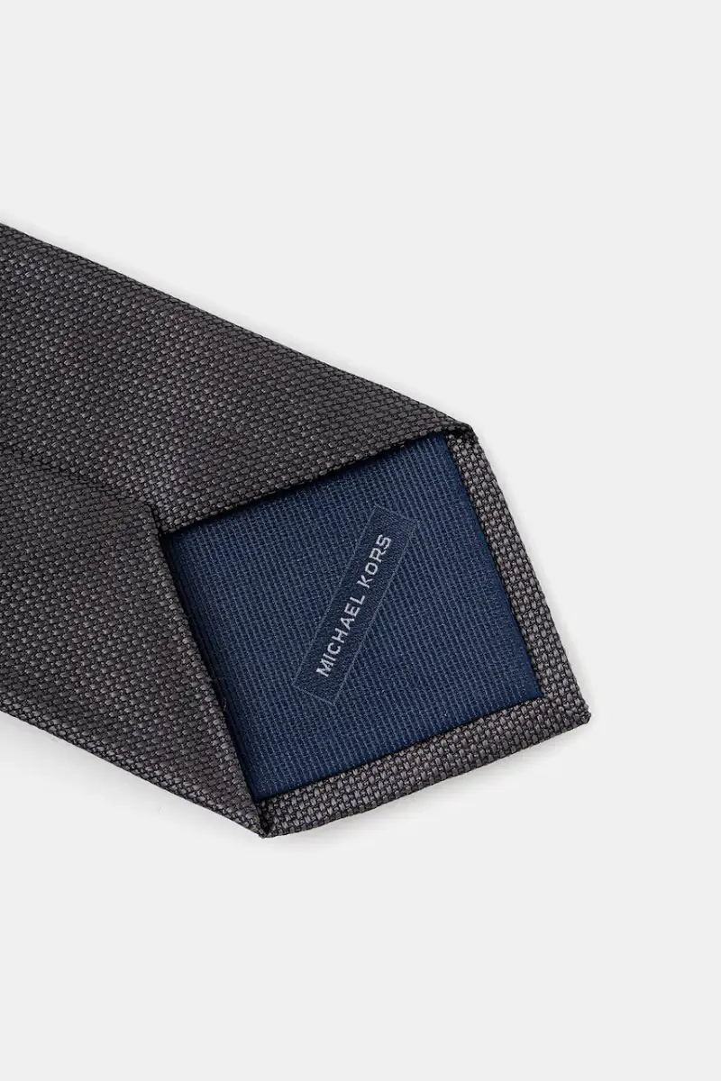 cravatta in seta colore grigio MK0DT00185 miniatura 2