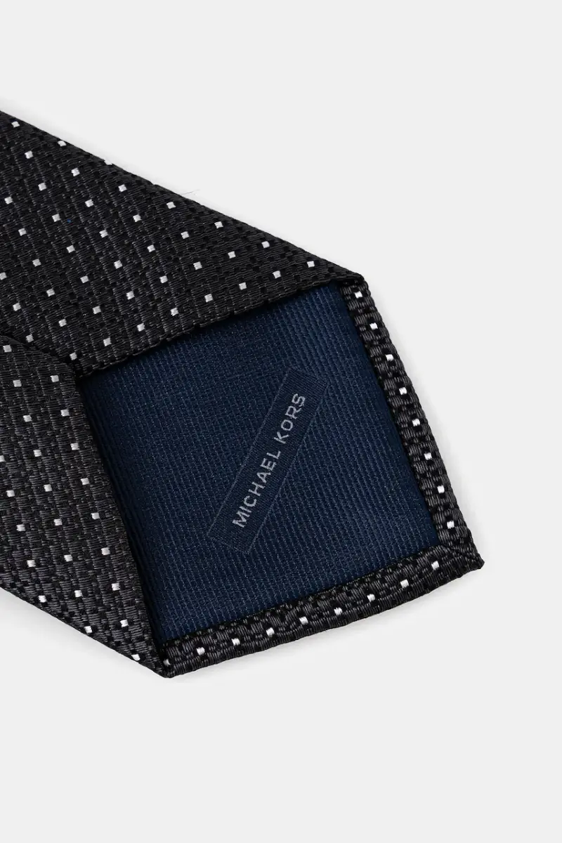 cravatta in seta colore grigio MK0DT00203 miniatura 2