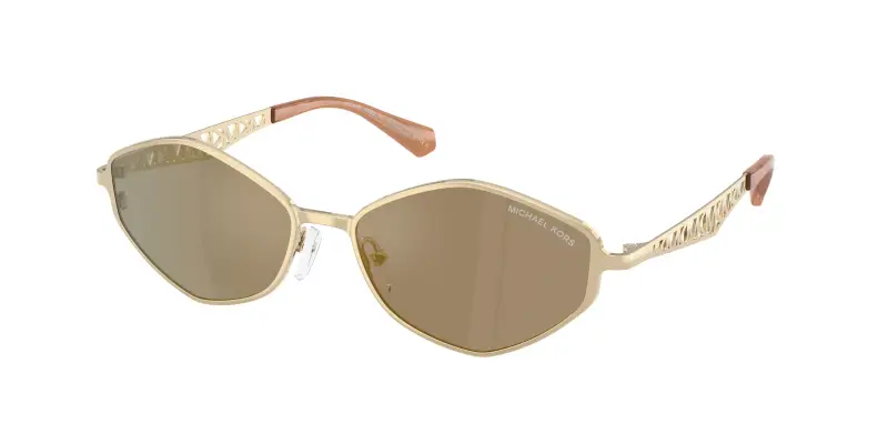 Donna Michael Kors MK1181 GOLD COAST 10144T Occhiali da sole Metallo Oro Grigio Geometrica Normale