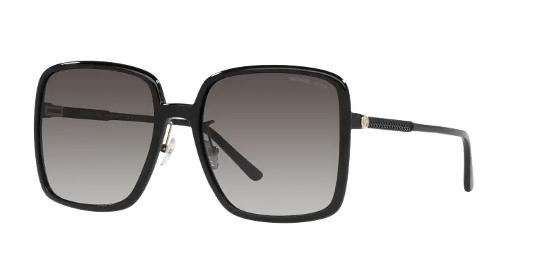 Donna Michael Kors MK2189D OSAKA 30058G Occhiali da sole Iniettato Nero Grigio Squadrata Normale Sfumato