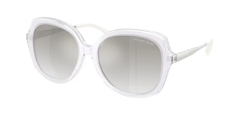 Donna Michael Kors MK2273U CANARY ISLANDS 405201 Occhiali da sole Iniettato Bianco Grigio Squadrata Normale Sfumato