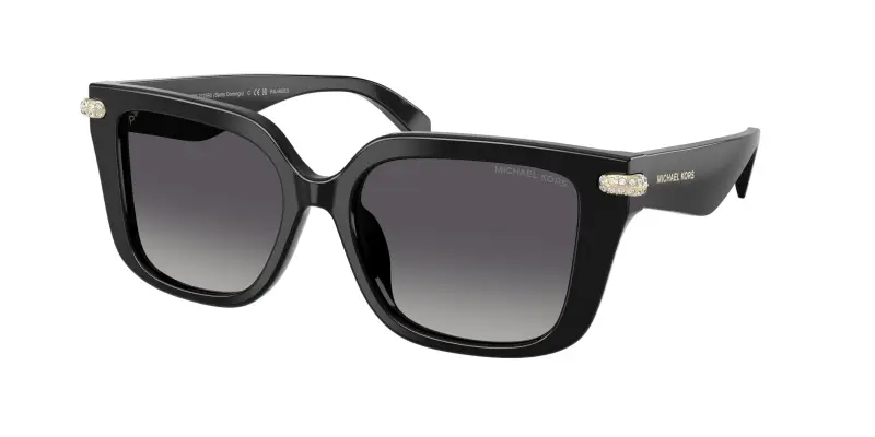 Donna Michael Kors MK2275BU SANTO DOMINGO 3005T3 Occhiali da sole Acetato Nero Grigio Squadrata Polarizzata