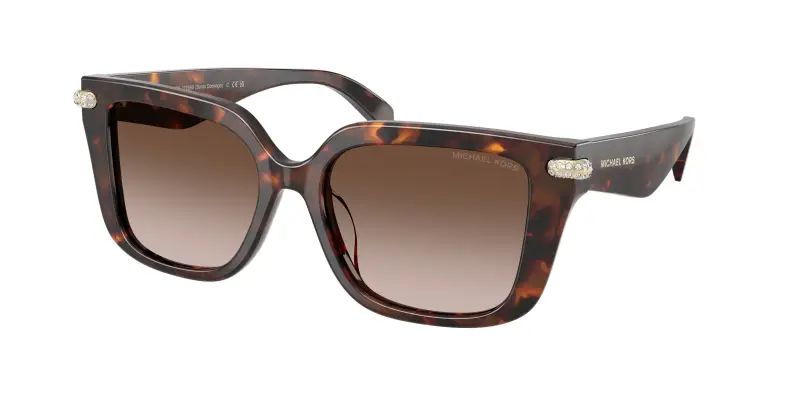 Donna Michael Kors MK2275BU SANTO DOMINGO 403113 Occhiali da sole Acetato Tartaruga Marrone Squadrata Normale Sfumato