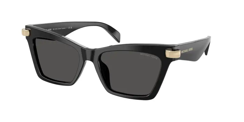 Donna Michael Kors MK2276U GRAND CAYMAN 300587 Occhiali da sole Acetato Nero Grigio Cat Eye Normale